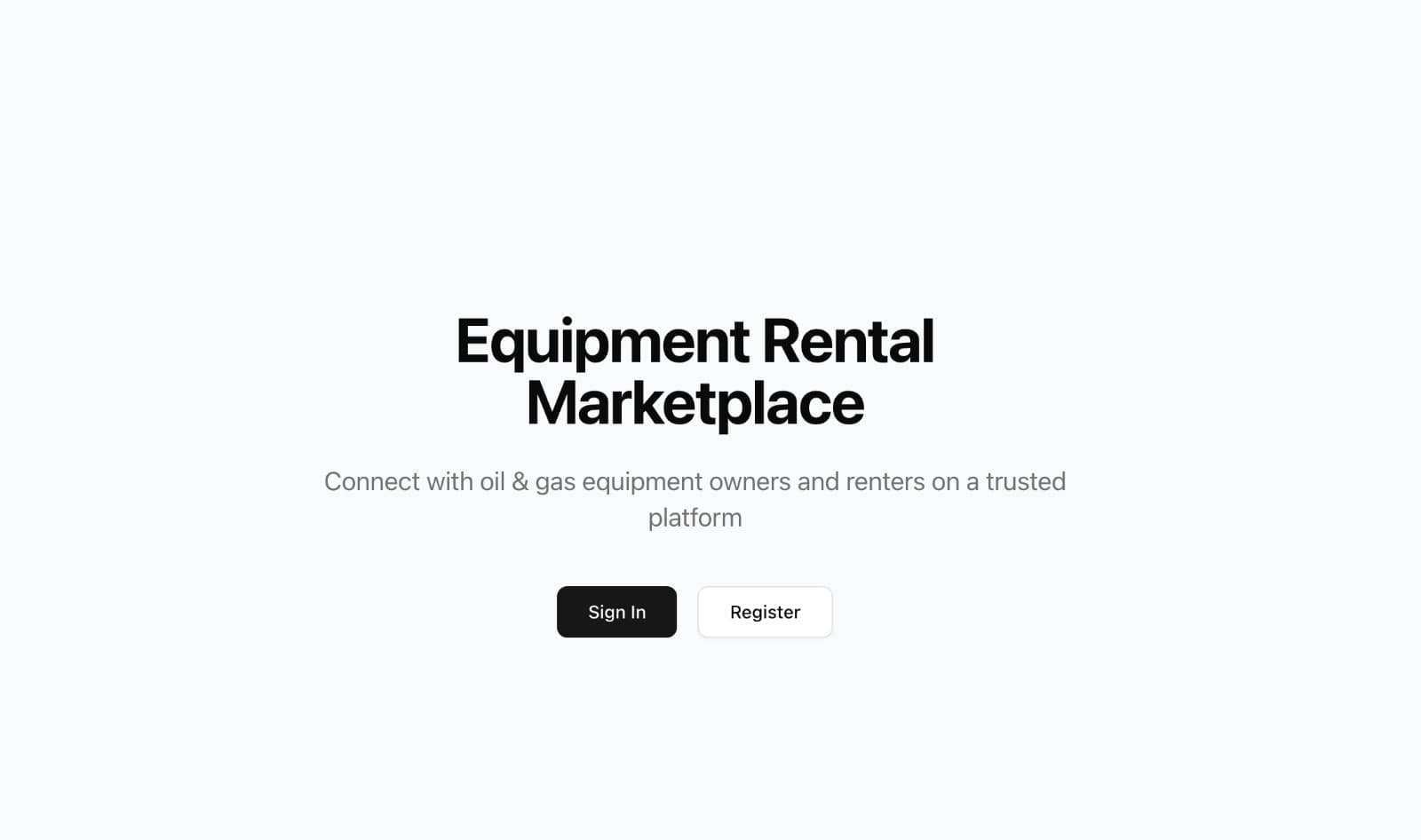Equipment Rental Marketplace screenshot